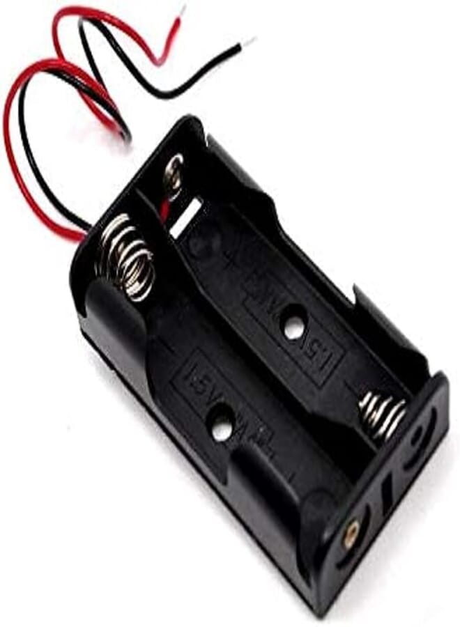 Battery Holder with Red and Black Wire 2 x AA